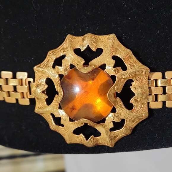 Miriam Haskell vintage Panther link necklace - Picture 3 of 6